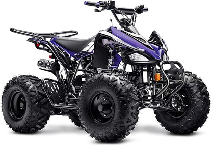 Automatic 125cc ATV with Reverse – Utility ATV Four Wheeler Gas Powered 4 Wheeler Quad with Headlights - Big 19"/18"Tires (Green, Fully Assembled)