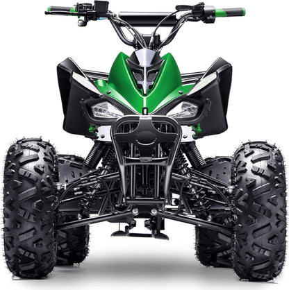 Automatic 125cc ATV with Reverse – Utility ATV Four Wheeler Gas Powered 4 Wheeler Quad with Headlights - Big 19"/18"Tires (Green, Fully Assembled)